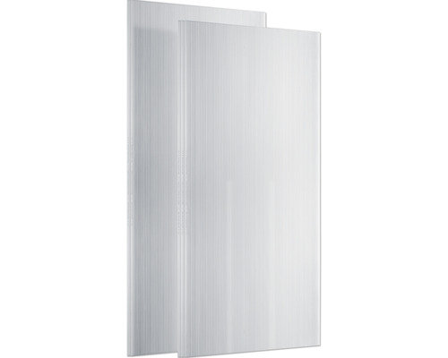 Zwei transparente Doppelstegplatten