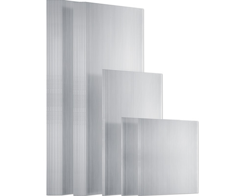 Mehrere Polycarbonatplatten in verschiedenen Größen