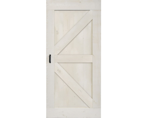 Porte en bois de style grange avec ferrures