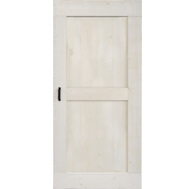 Porte intérieure blanche en bois avec poignée de porte noire