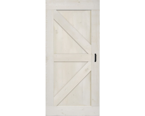 Porte en bois avec design en forme de Z et poignée