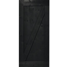 Porte en bois noire avec support en Z