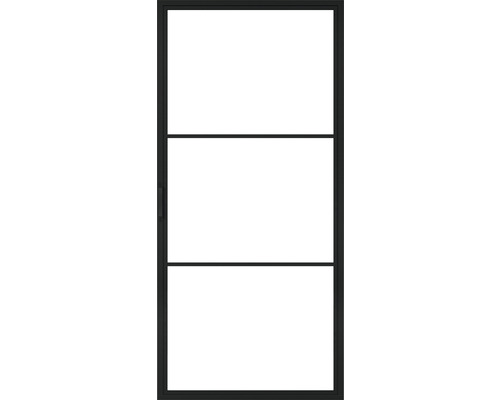 Tür mit drei Glasfeldern und Rahmen