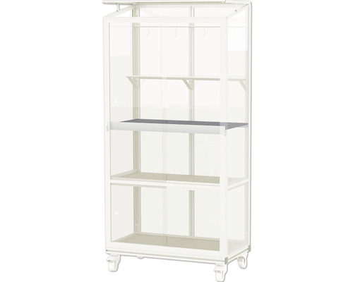 Armoire à plantes avec étagères et roulettes