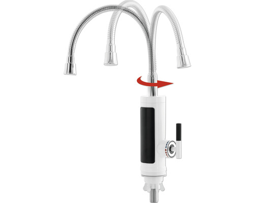 Durchlauferhitzer mit drehbarem, flexiblem Auslauf