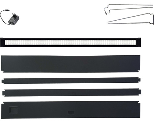 Aquariumabdeckung mit LED-Beleuchtung, Netzteil und Halterungen