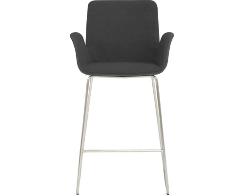 Tabouret de bar avec revêtement en tissu et structure en métal