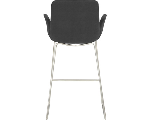 Tabouret de bar avec revêtement en tissu et structure métallique