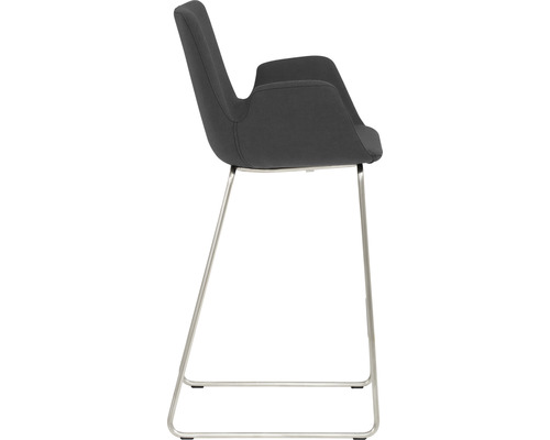 Tabouret de bar avec revêtement en tissu et structure en métal