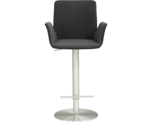Barhocker mit Armlehnen und Metallsockel