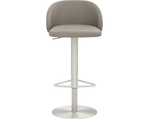 Tabouret de bar avec dossier, repose-pieds et socle en métal