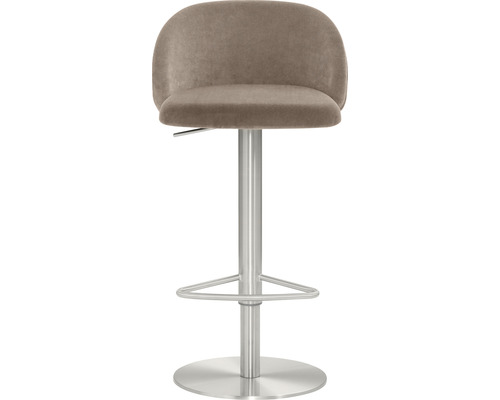 Barhocker mit Stoffbezug und Fußstütze