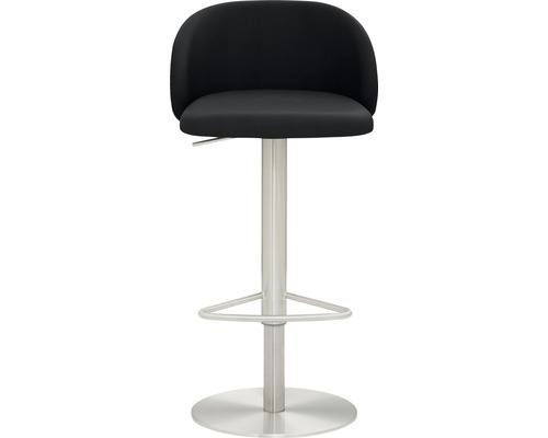 Tabouret de bar avec repose-pieds et colonne métallique