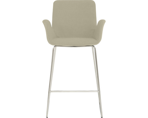 Tabouret avec accoudoirs et structure en métal