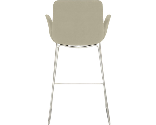 Tabouret de bar avec accoudoirs et structure en métal