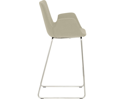 Tabouret de bar avec accoudoirs et structure en métal