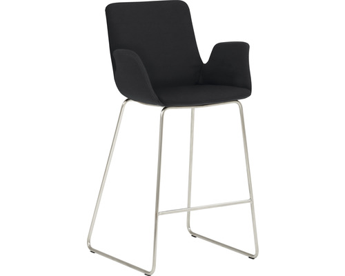Chaise de bar Mayer Sitzmöbel 1222 53 x 49 x 95 cm acier iinoxydable/anthracite Tabouret de bar noir avec accoudoirs et structure métallique