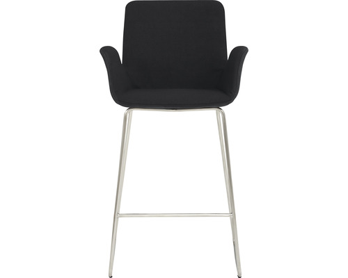 Tabouret de bar avec revêtement en tissu et structure en métal