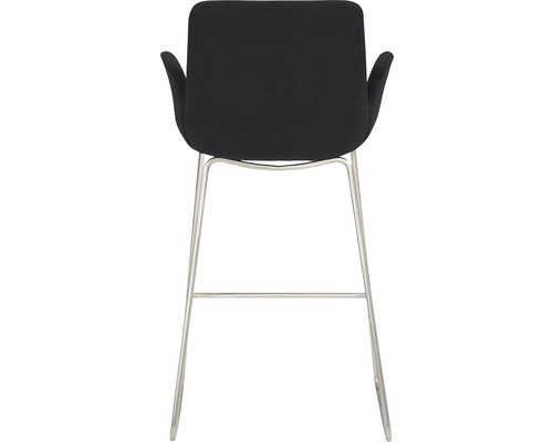 Tabouret de bar avec revêtement en tissu et structure en métal