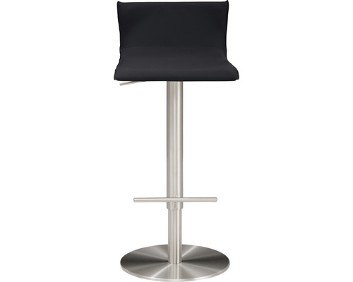 Tabouret de bar avec colonne en métal et repose-pieds