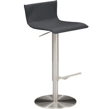 Barhocker mit höhenverstellbarem Metallsockel und Sitzfläche