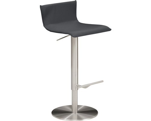 Chaise de bar Mayer Sitzmöbel 1225 39,5 x 43 x 72 cm acier chrome mat/anthracite Tabouret de bar avec base en métal réglable en hauteur et assise