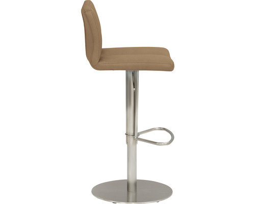 Tabouret de bar avec dossier et repose-pieds