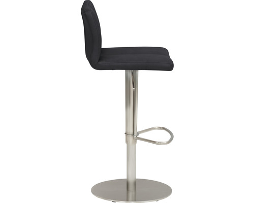 Tabouret de bar réglable en hauteur avec repose-pieds et revêtement