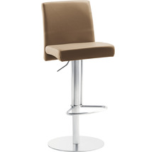 Barhocker mit Rückenlehne, Fußstütze und Metallgestell