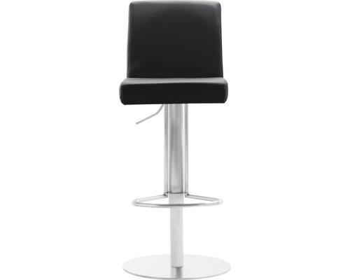 Tabouret de bar avec repose-pieds et revêtement en cuir synthétique