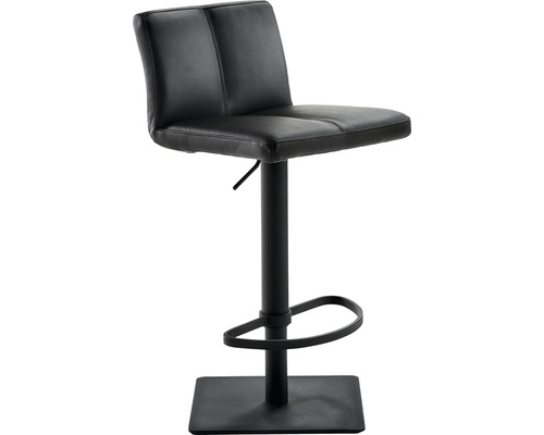 Chaise de bar Mayer Sitzmöbel 1285 42 x 46 x 78 cm acier noir/noir 1285_03_81007 Tabouret de bar avec repose-pieds et revêtement en similicuir
