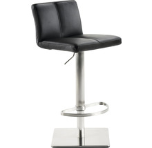 Tabouret de bar avec revêtement en simili cuir et pied en métal