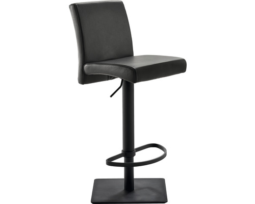 Chaise de bar Mayer Sitzmöbel 1286 41 x 49 x 82 cm acier noir/noir 1286_03_81007 Tabouret de bar réglable en hauteur avec dossier.