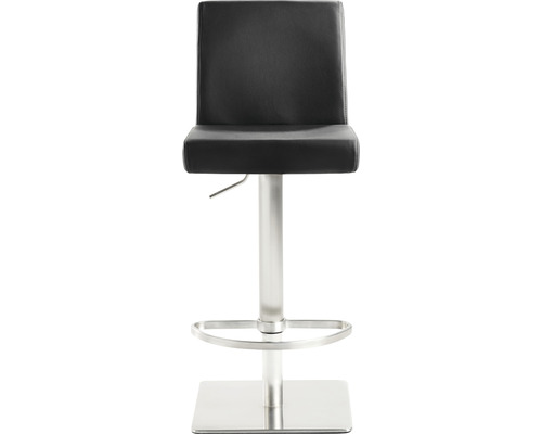Tabouret de bar avec assise en cuir et pied en métal