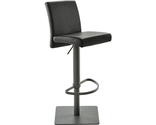 Chaise de bar Mayer Sitzmöbel 1286 41 x 49 x 82 cm acier noir/noir 1286_14_81007 Tabouret de bar avec repose-pieds et base carrée