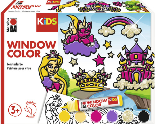 Set Window Color Marabu KiDS Princesses 6x 25 ml Marabu Window Color Kids Kit de peinture pour décorations de fenêtres