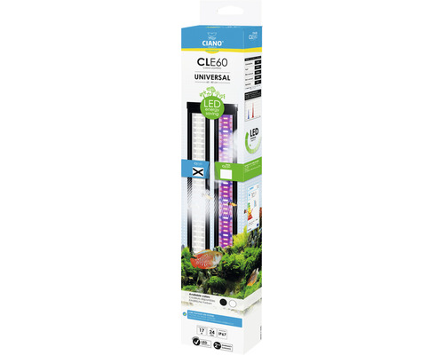 Éclairage d'aquarium Ciano ampoule LED CLE 60 Plants noir 14 W 58 cm noir