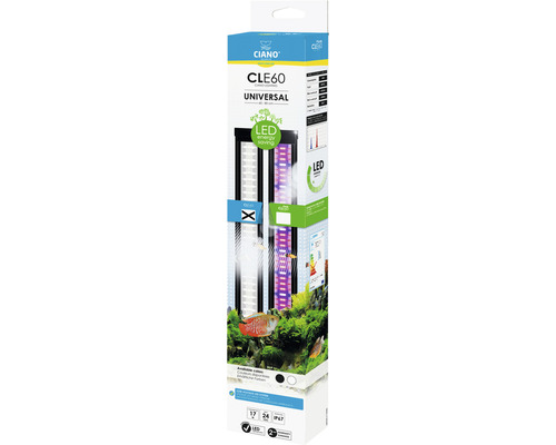 Éclairage d'aquarium Ciano ampoule LED CLE 60 Day blanc 17 W 58 cm blanc