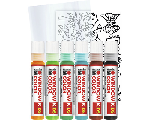 Marabu Fensterfarben Set mit Vorlagen