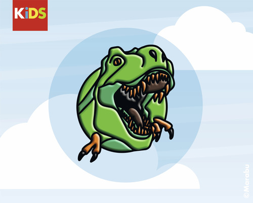 Illustration eines grünen Tyrannosaurus Rex