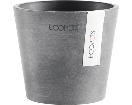 Pot pour plantes Ecopots Amsterdam Mini plastique Ø 10,5 cm h 9,2 cm gris