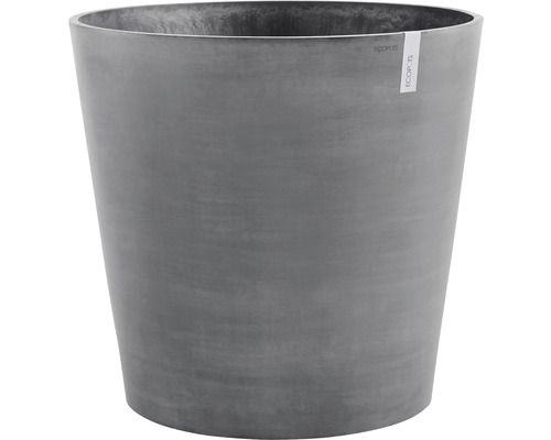 Pot pour plantes Ecopots Amsterdam avec roulettes plastique Ø 80 cm h 75 cm gris Pot de fleurs gris en plastique