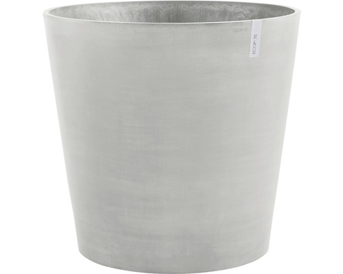 Pot pour plantes Ecopots Amsterdam avec roulettes plastique Ø 60 cm h 56 cm gris blanc