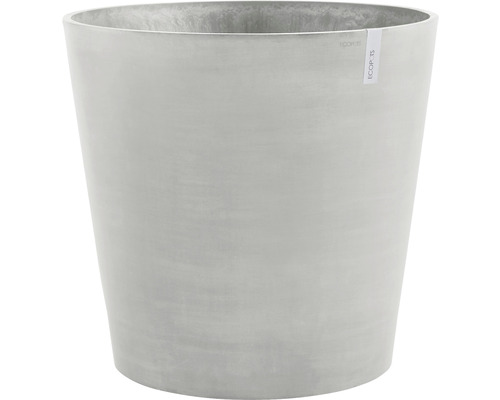 Pflanztopf Ecopots Amsterdam mit Rollen Kunststoff Ø 60 cm H 56 cm weißgrau