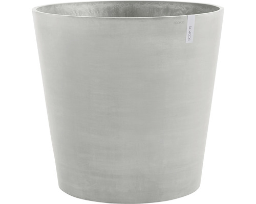 Pot pour plantes Ecopots Amsterdam avec roulettes plastique Ø 80 cm h 75 cm gris blanc