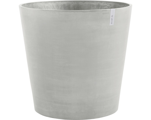 Pflanztopf Ecopots Amsterdam mit Rollen Kunststoff Ø 80 cm H 75 cm weißgrau