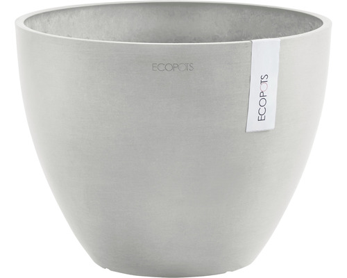 Pot pour plantes Ecopots Antwerp plastique Ø 30 cm h 25,5 cm gris blanc