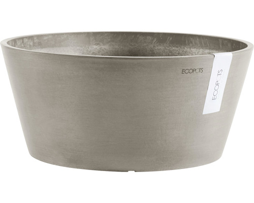 Pflanzschale Ecopots Frankfurt Kunststoff Ø 30,5 cm H 15 cm braungrau