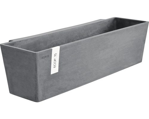 Blumenkasten Ecopots Manhatten Wall L Kunststoff 55 x 17,4 x 15 cm grau