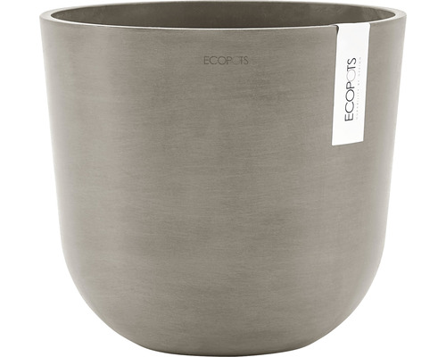 Pot pour plantes Ecopots Oslo plastique Ø 25 cm h 21,8 cm gris brun Pot de fleurs gris